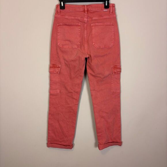 Risen Jeans Peachy Orange Cotton Straight Leg Jeans 27 - Picture 2 of 7